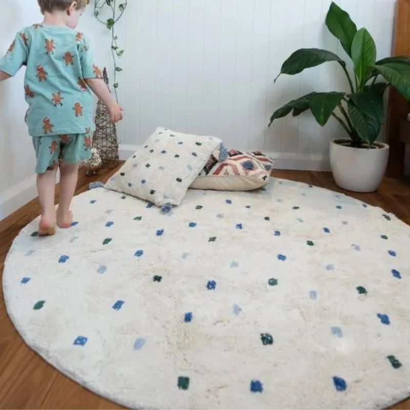 Dot Fluffy Carpet Living Room  - đánh giá và giá Baby Nursery Carpet