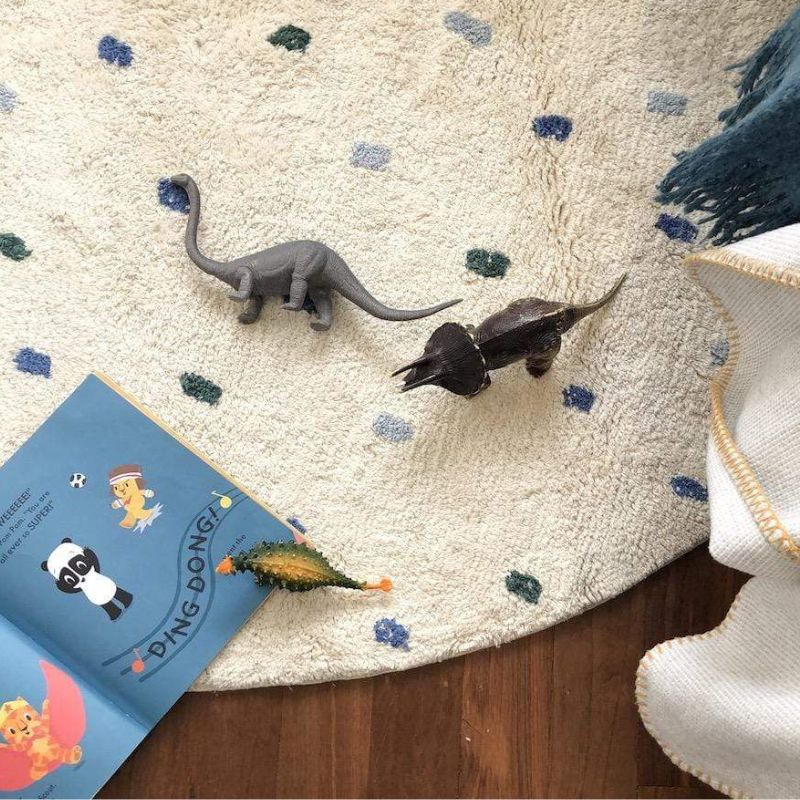 Dot Fluffy Carpet Living Room  - đánh giá và giá Baby Nursery Carpet