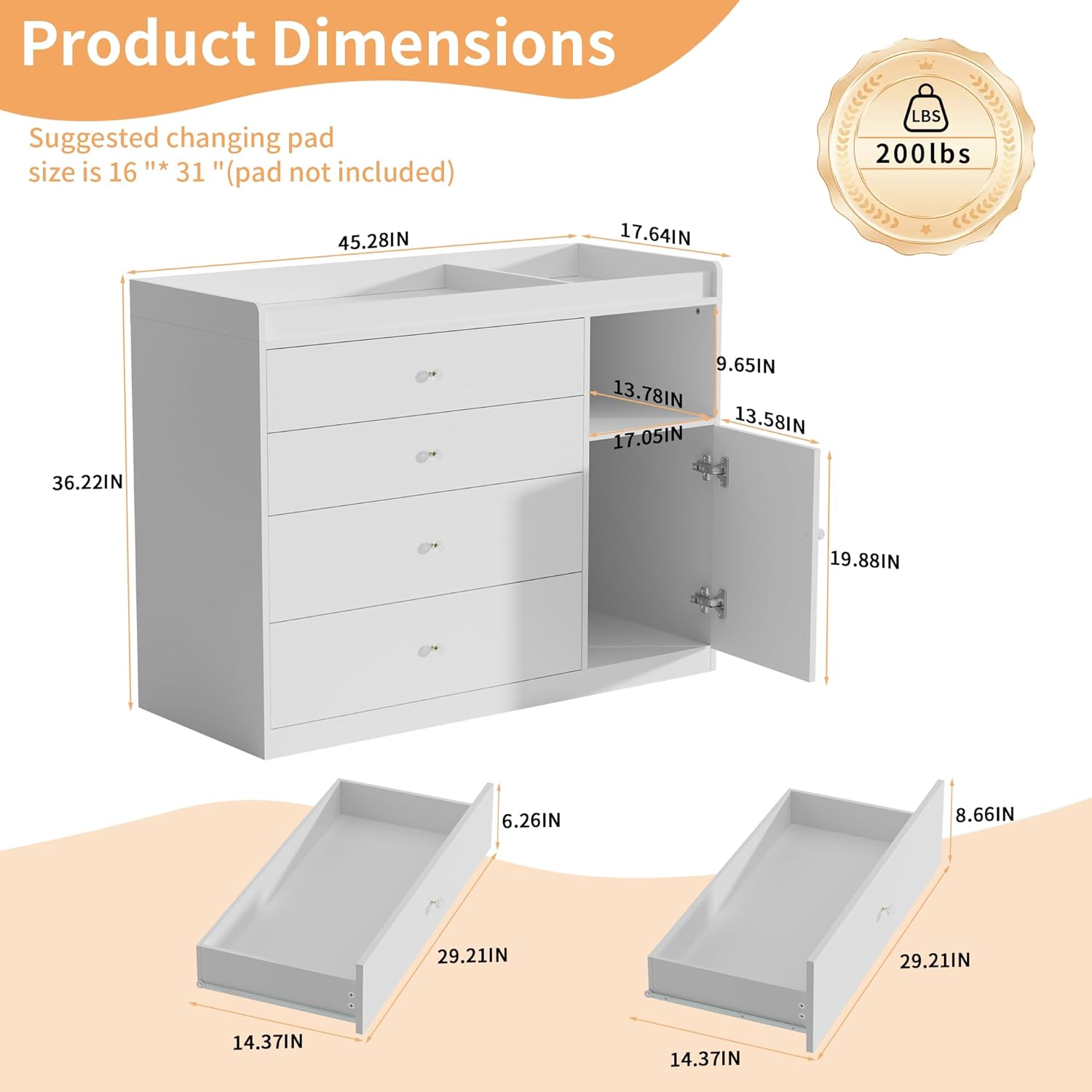 Baby Dresser Changing Table wi - đánh giá và giá Baby Nursery Dresser Changing Table