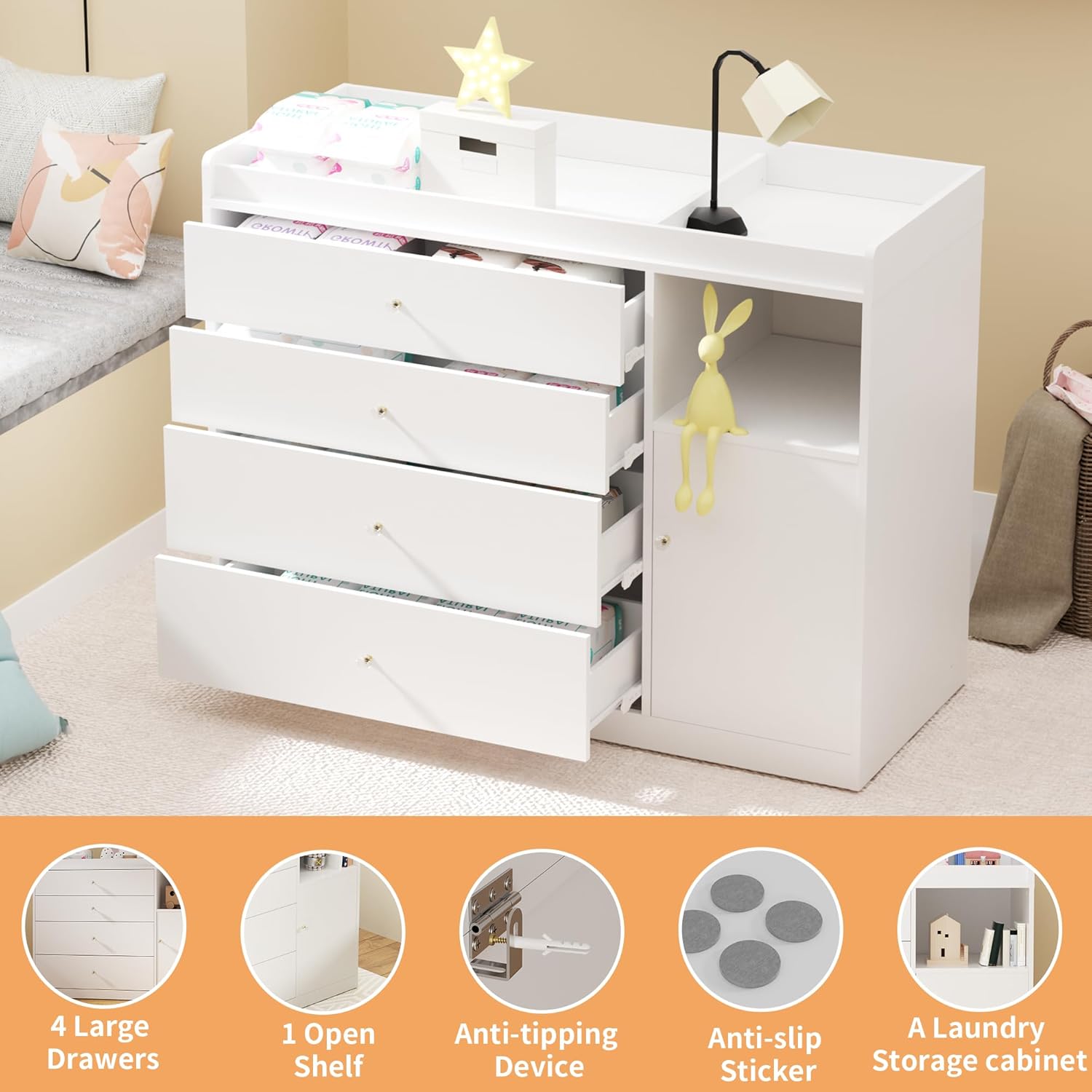 Baby Dresser Changing Table wi - đánh giá và giá Baby Nursery Dresser Changing Table
