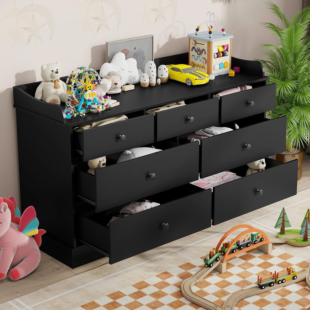 Kids Dresser Cabinet with 7 Dr - đánh giá và giá Baby Nursery Dresser Changing Table