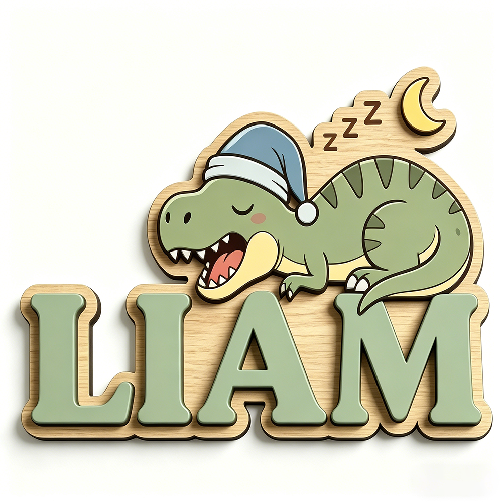 Personalized Sleepy Dinosaur N - đánh giá và giá Baby Nursery Decor