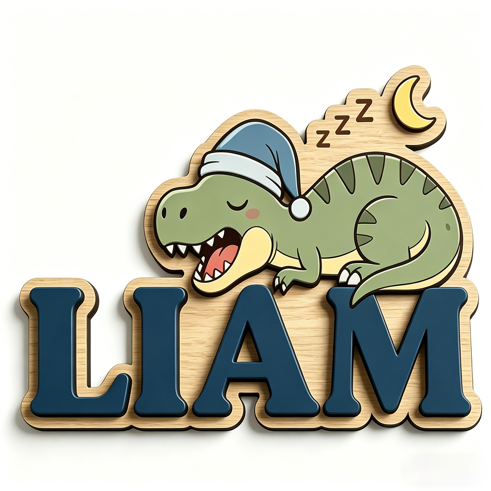 Personalized Sleepy Dinosaur N - đánh giá và giá Baby Nursery Decor