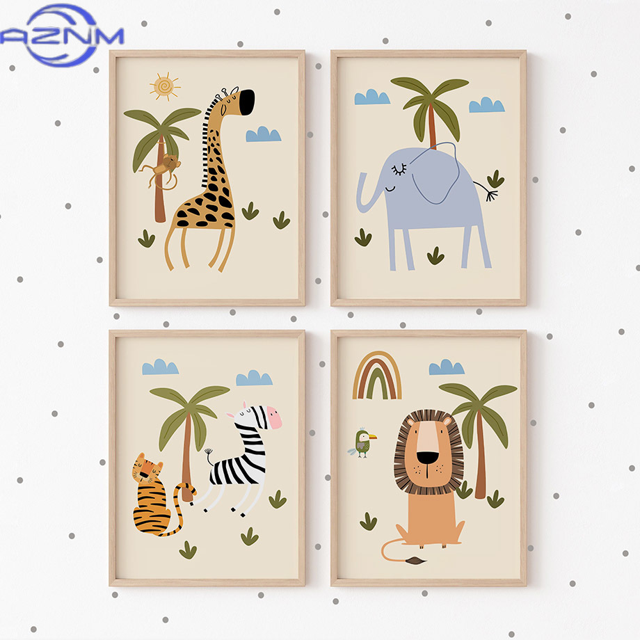 AZNM Boho Lion Elephant Giraff - đánh giá và giá Baby Zebra Nursery