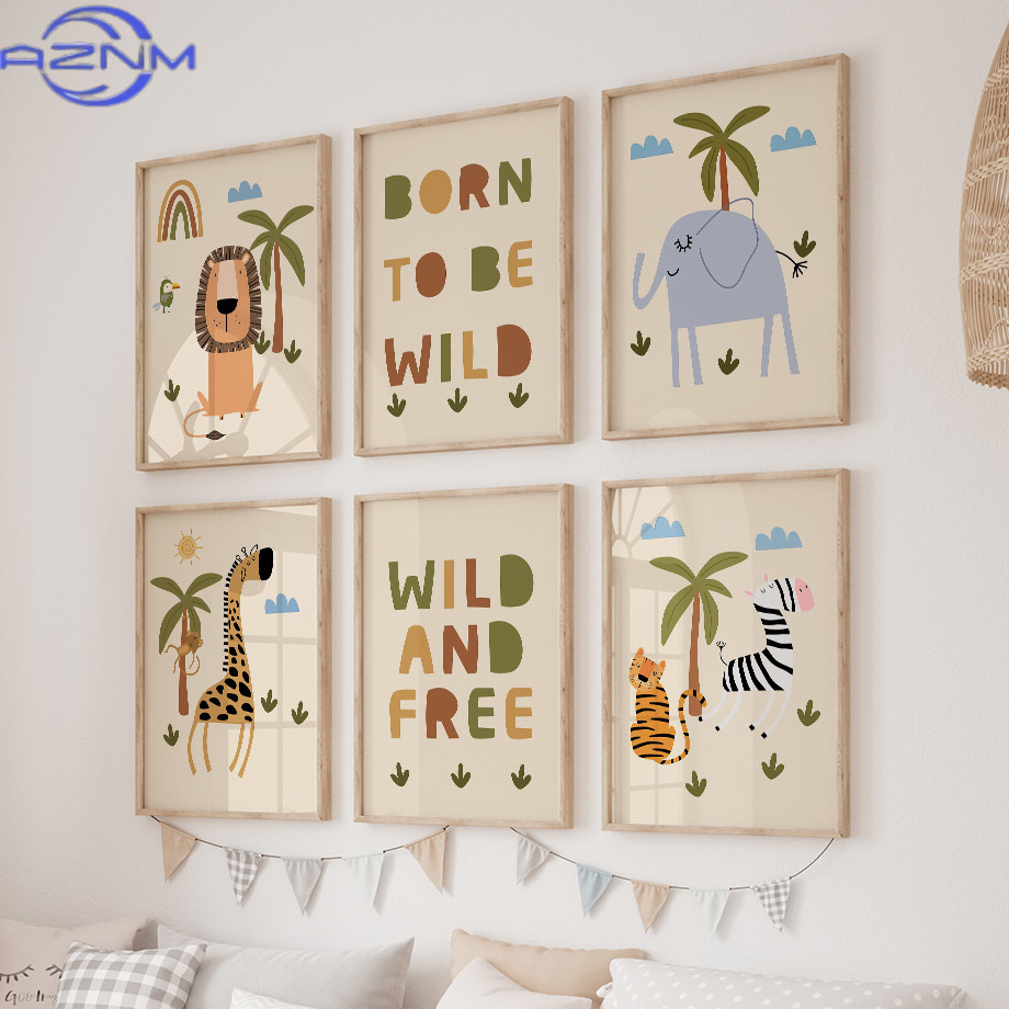 AZNM Boho Lion Elephant Giraff - đánh giá và giá Baby Zebra Nursery