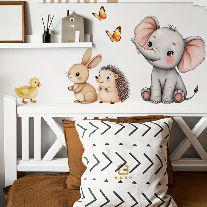 Cartoon Animal Wall Sticker -  - đánh giá và giá Baby Nursery Decor