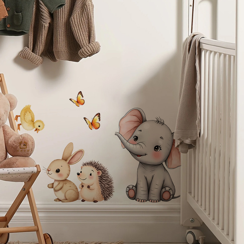 Cartoon Animal Wall Sticker -  - đánh giá và giá Baby Nursery Decor