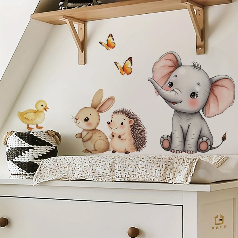 Cartoon Animal Wall Sticker -  - đánh giá và giá Baby Nursery Decor