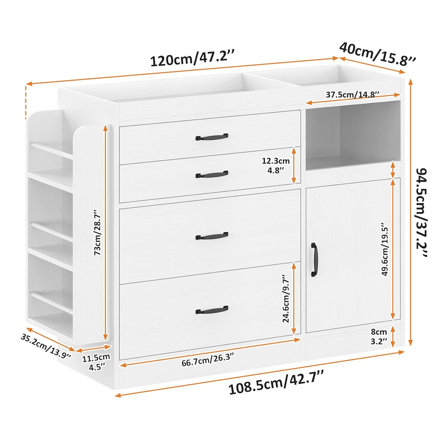 Changing Table Dresser, Baby N - đánh giá và giá Baby Nursery Dresser Changing Table