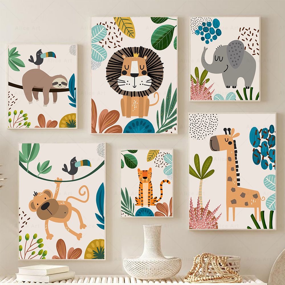 Boho Monkey Lion Giraffe Bird  - đánh giá và giá Baby Zebra Nursery