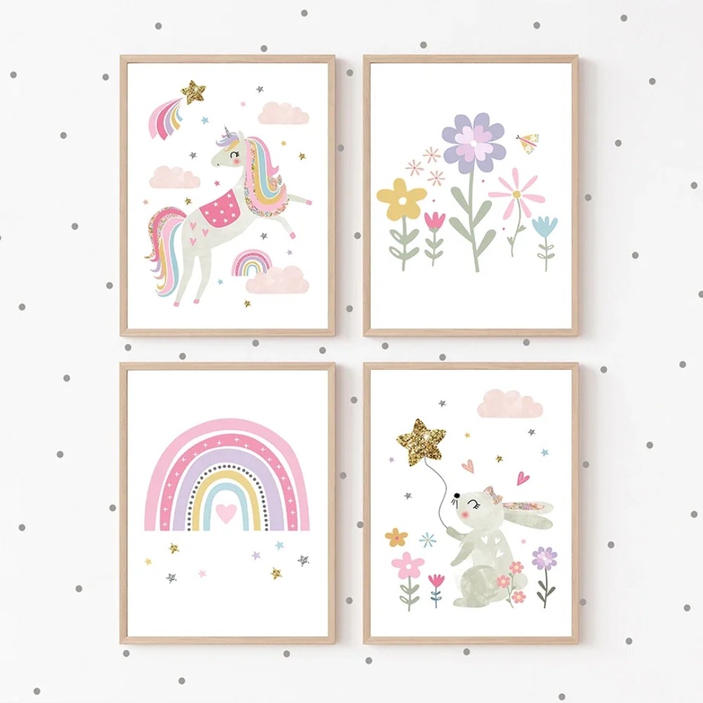 Pink Unicorn Rabbit Rainbow Cl - đánh giá và giá Baby Nursery Girl