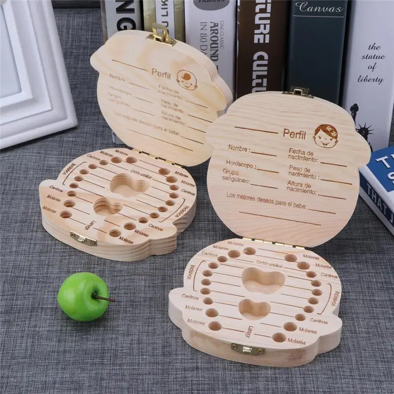 1pc-Baby Tooth Box Spanish Woo - đánh giá và giá Baby Keepsake Box