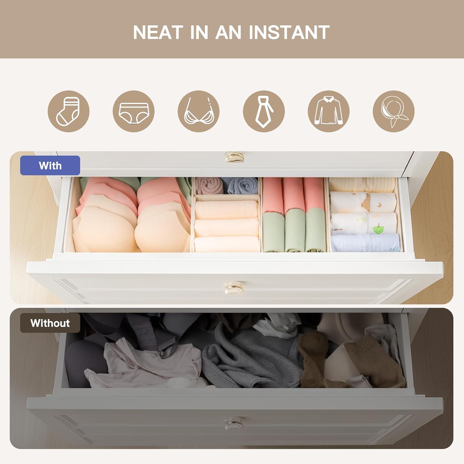 Drawer Organizer Clothes, 10 P - đánh giá và giá Baby Nursery Closet Organization