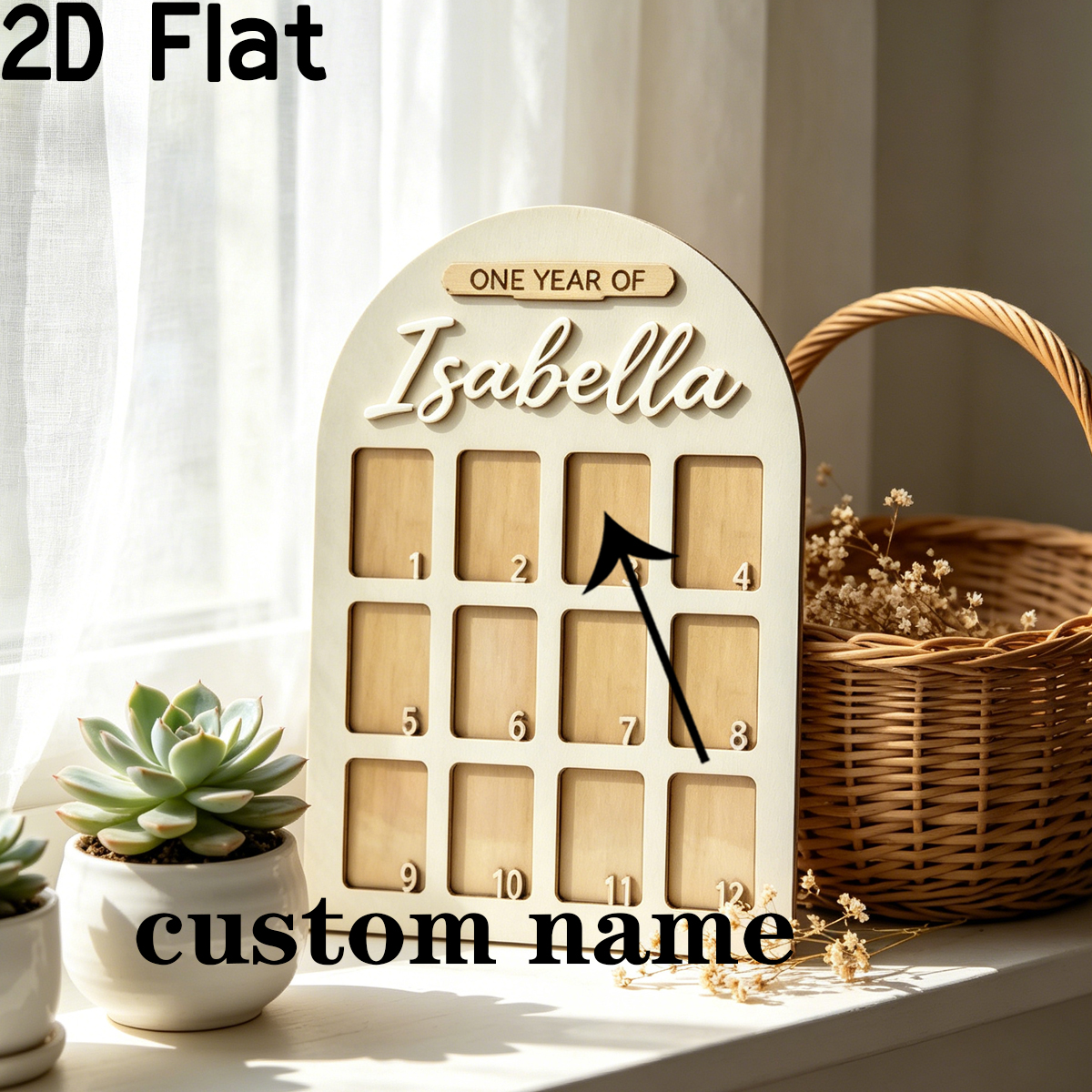 1Pc Custom Photo Record Board  - đánh giá và giá Baby Nursery Decor