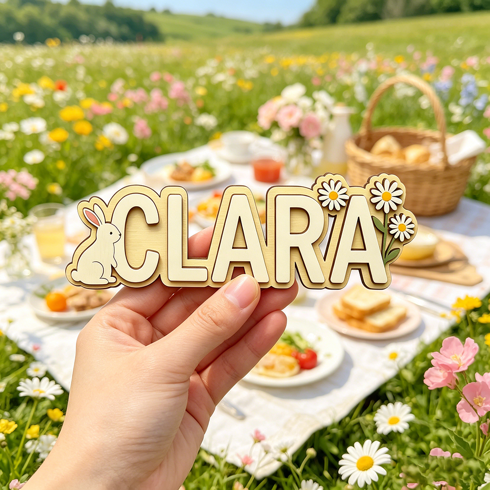 Custom Bunny & Daisy Kids Name - đánh giá và giá Baby Nursery Usa