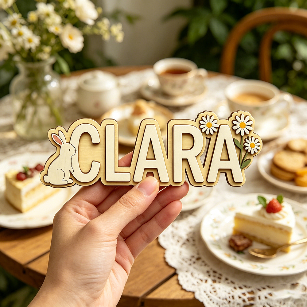 Custom Bunny & Daisy Kids Name - đánh giá và giá Baby Nursery Usa