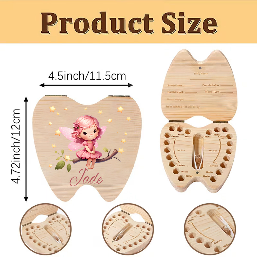 Personalized Tooth Fairy Woode - đánh giá và giá Baby Keepsake Box
