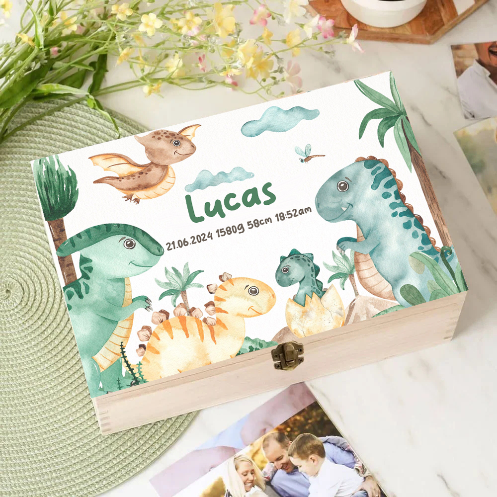 Personalized Dinosaur with Nam - đánh giá và giá Baby Keepsake Box