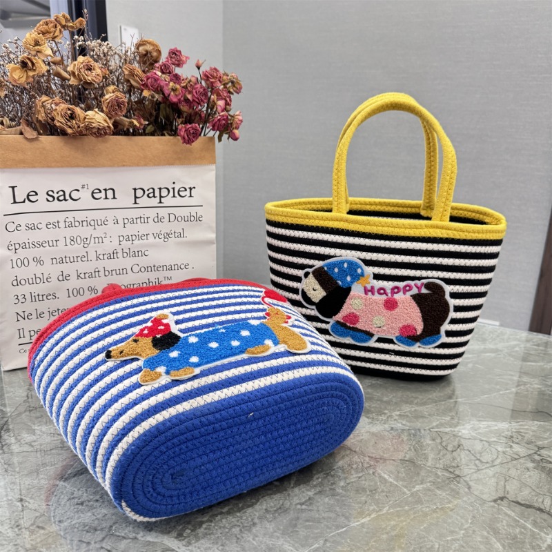Cotton Rope Dachshund Woven Bu - đánh giá và giá Storage Basket Fabric