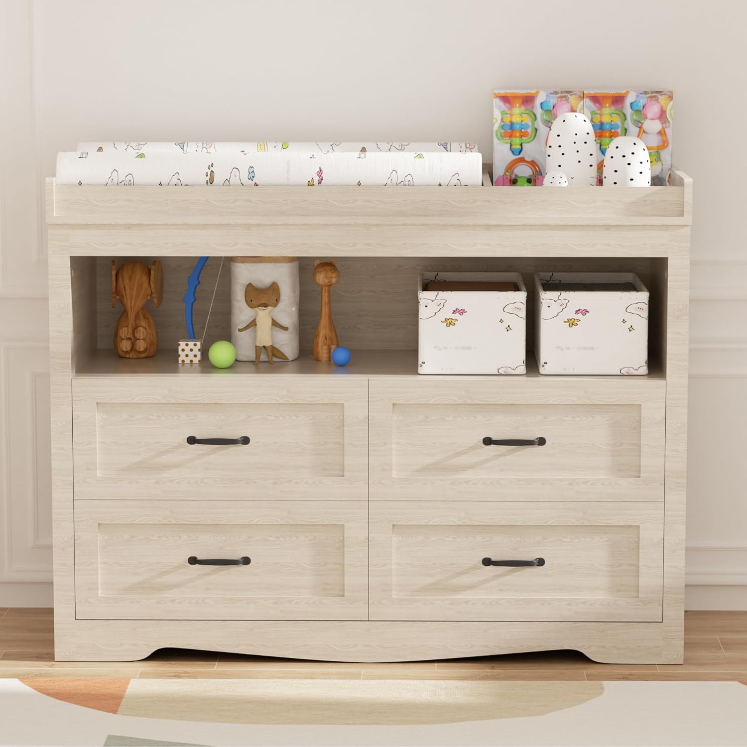 4 Drawer Nursery Dresser Chang - đánh giá và giá Baby Nursery Dresser Changing Table