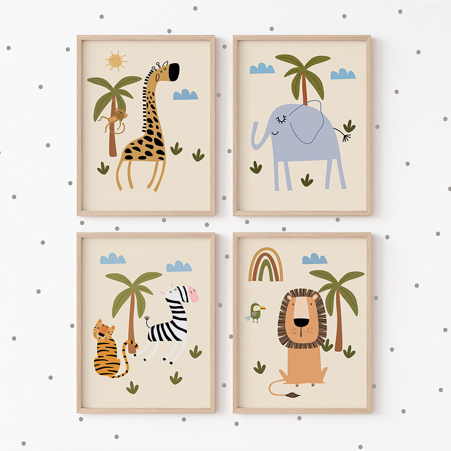 Boho Lion Elephant Giraffe Tig - đánh giá và giá Baby Zebra Nursery