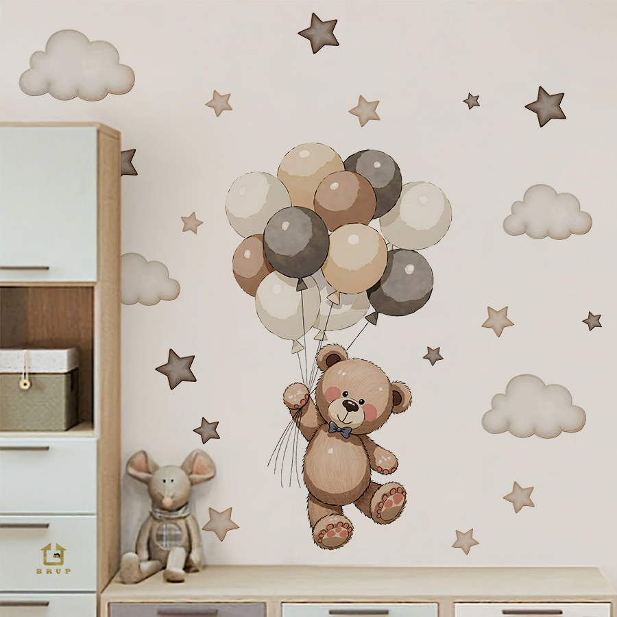 Adorable Teddy Bear Wall Decal - đánh giá và giá Baby Nursery Stickers