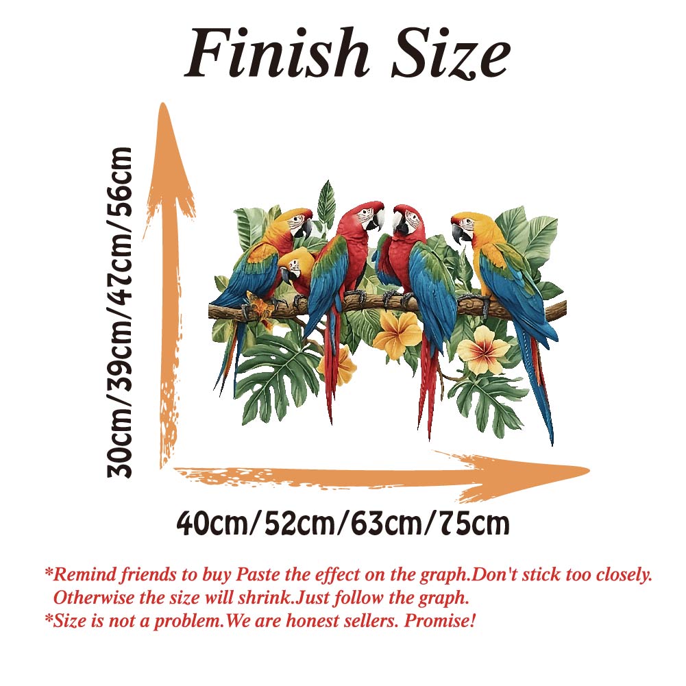 3Pcs Parrots on Branch Wall St - đánh giá và giá Baby Nursery Stickers