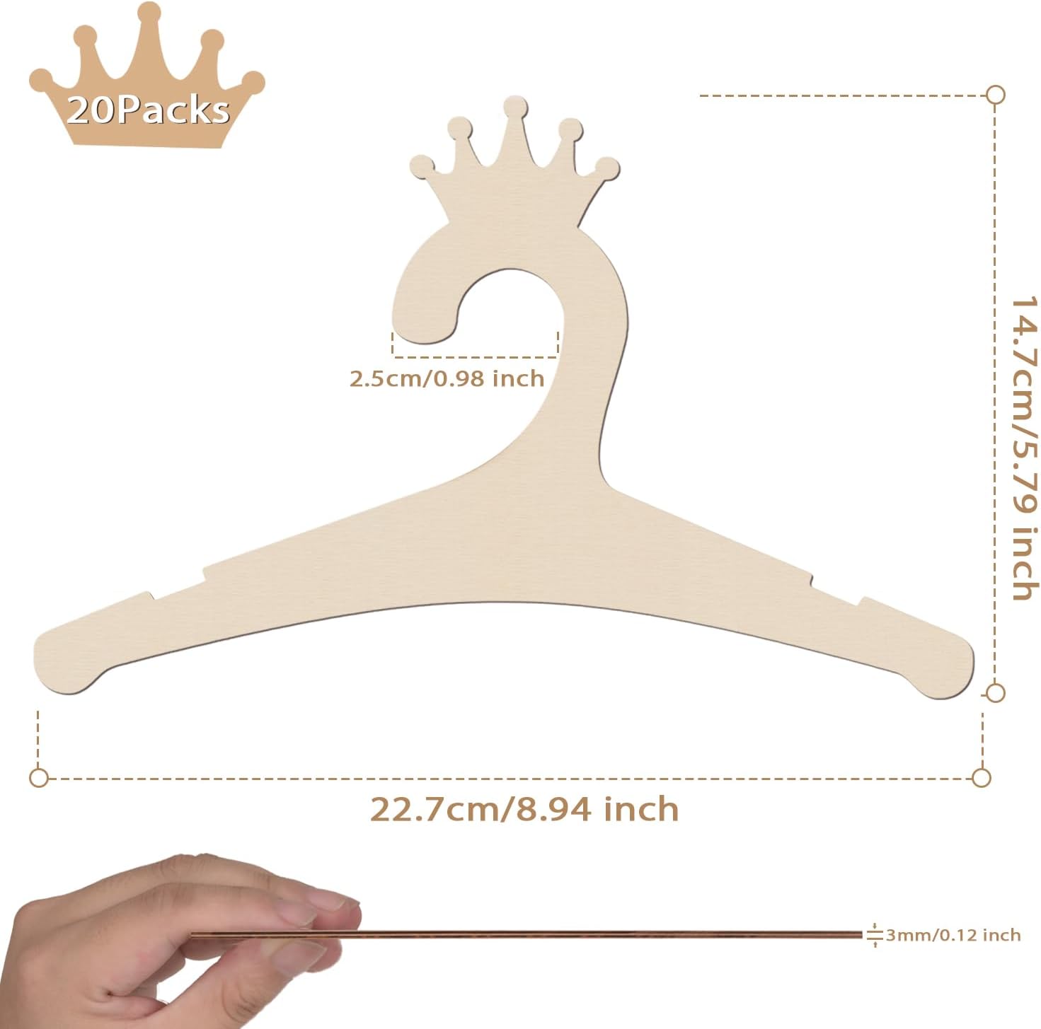 Wooden Baby Hangers 9 Inch, Cu - đánh giá và giá Baby Nursery Usa