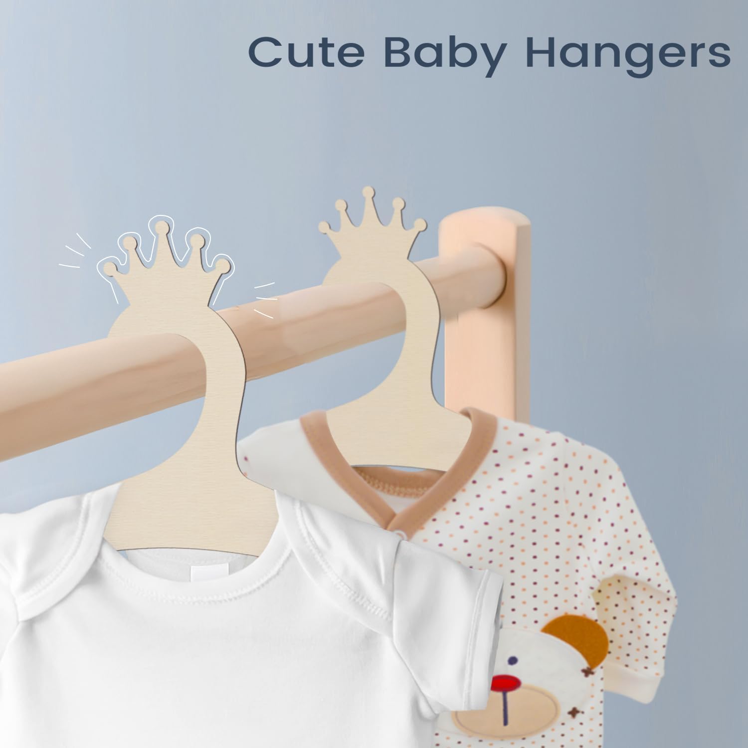 Wooden Baby Hangers 9 Inch, Cu - đánh giá và giá Baby Nursery Usa