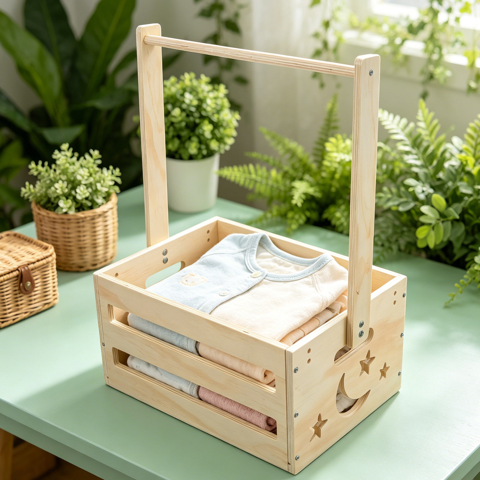 Portable Wood Laundry Hamper B - đánh giá và giá Baby Nursery Closet Organization