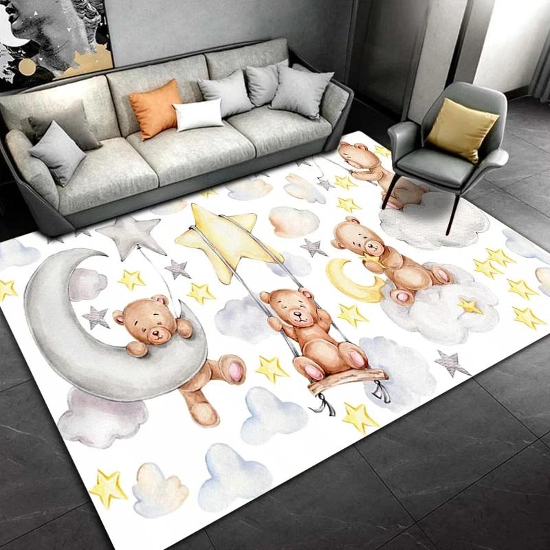 Cartoon Bear Carpet for Living - đánh giá và giá Baby Nursery Carpet