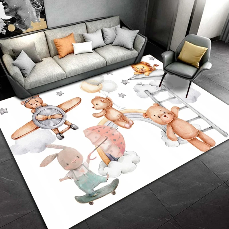 Cartoon Bear Carpet for Living - đánh giá và giá Baby Nursery Carpet