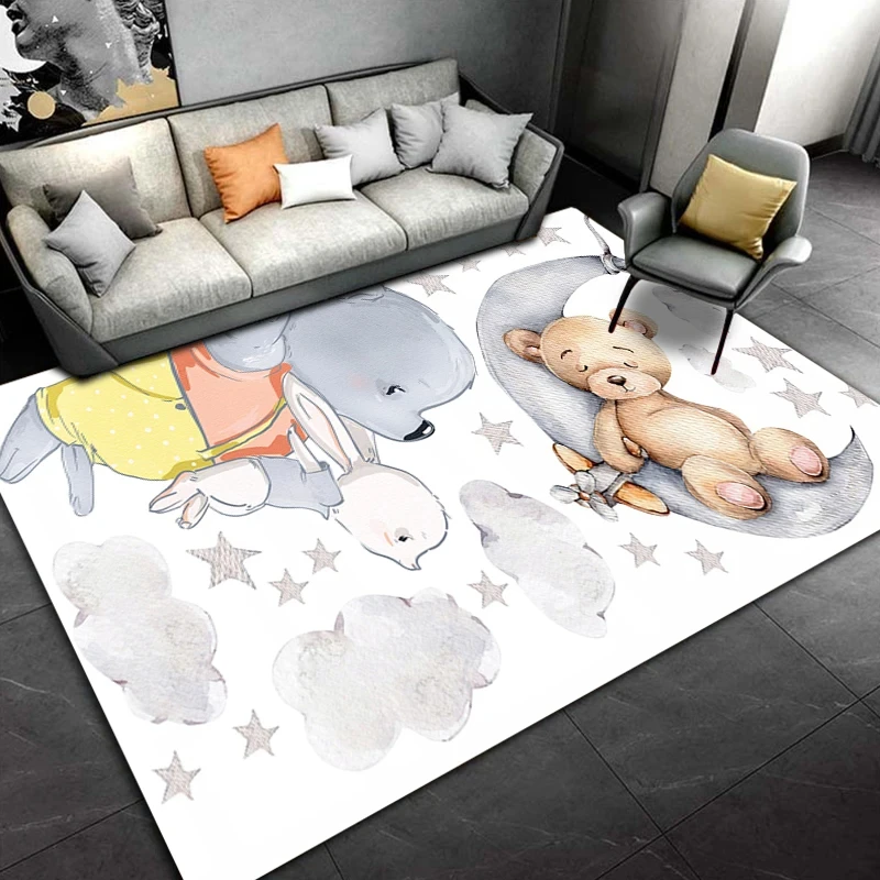 Cartoon Bear Carpet for Living - đánh giá và giá Baby Nursery Carpet