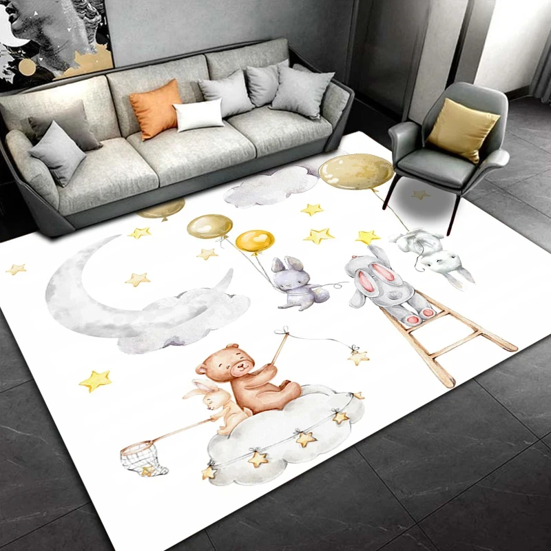 Cartoon Bear Carpet for Living - đánh giá và giá Baby Nursery Carpet