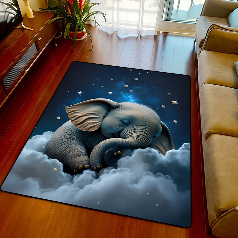 Dreamy Elephant Rug for Nurser - đánh giá và giá Baby Nursery Carpet