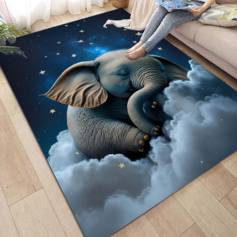 Dreamy Elephant Rug for Nurser - đánh giá và giá Baby Nursery Carpet