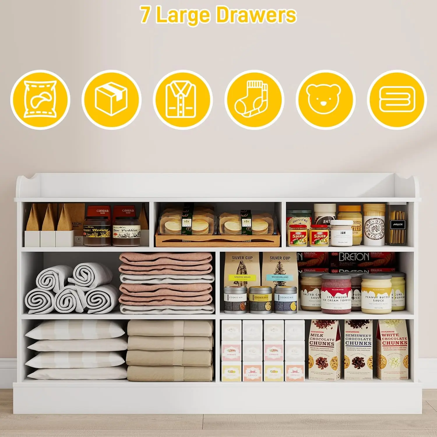 Kids Dresser Cabinet with 7 Dr - đánh giá và giá Baby Nursery Dresser Changing Table