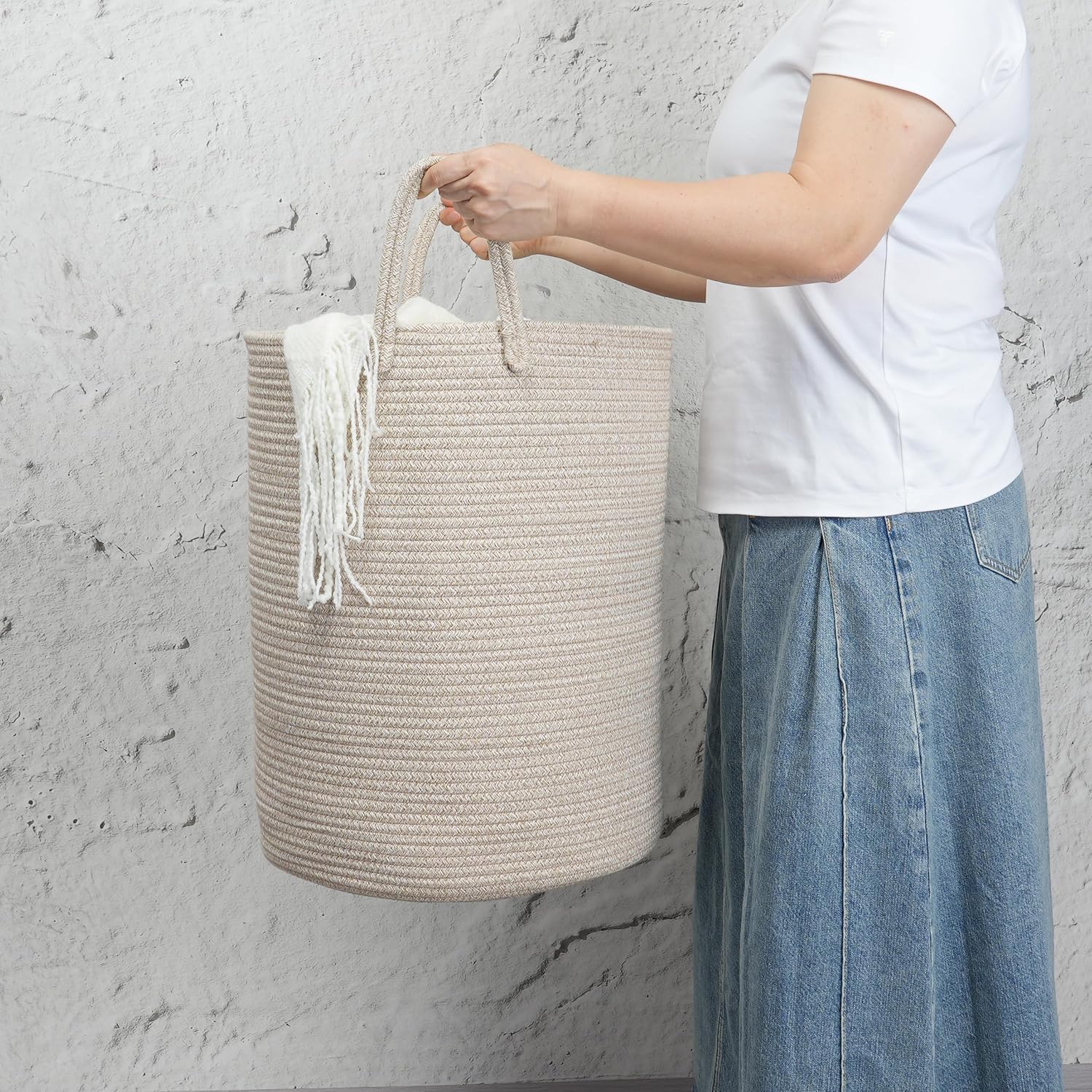 Woven Cotton Rope Laundry bask - đánh giá và giá Baby Nursery Laundry Basket