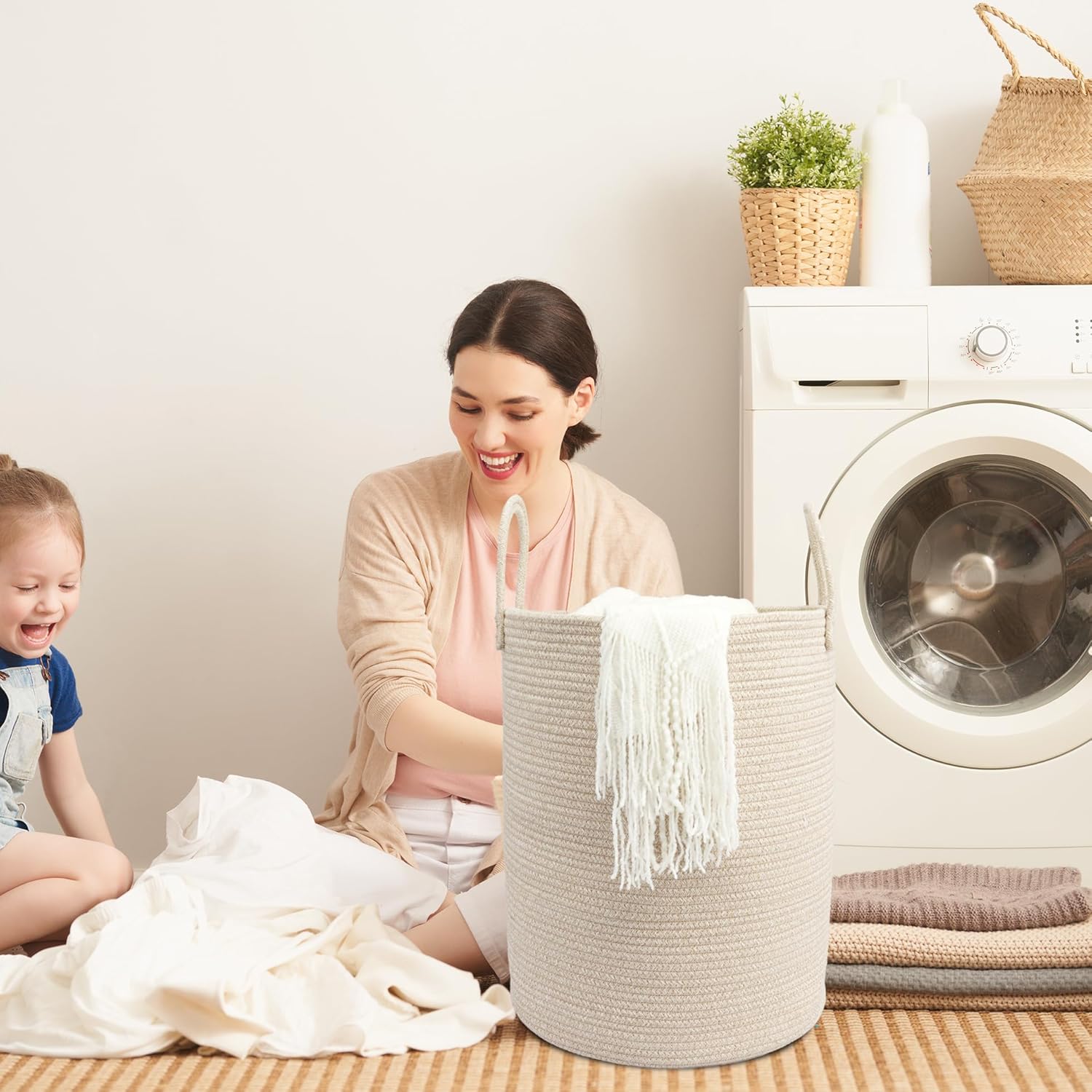 Woven Cotton Rope Laundry bask - đánh giá và giá Baby Nursery Laundry Basket