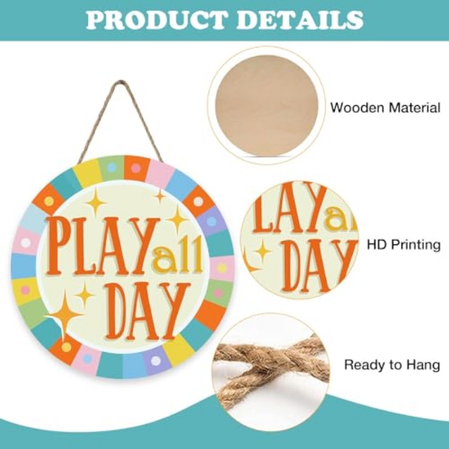 Play All Day Front Door Sign,  - đánh giá và giá Baby Nursery Decor