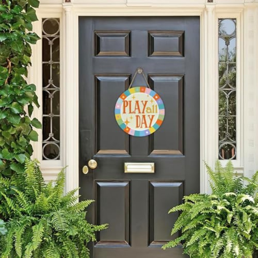 Play All Day Front Door Sign,  - đánh giá và giá Baby Nursery Decor