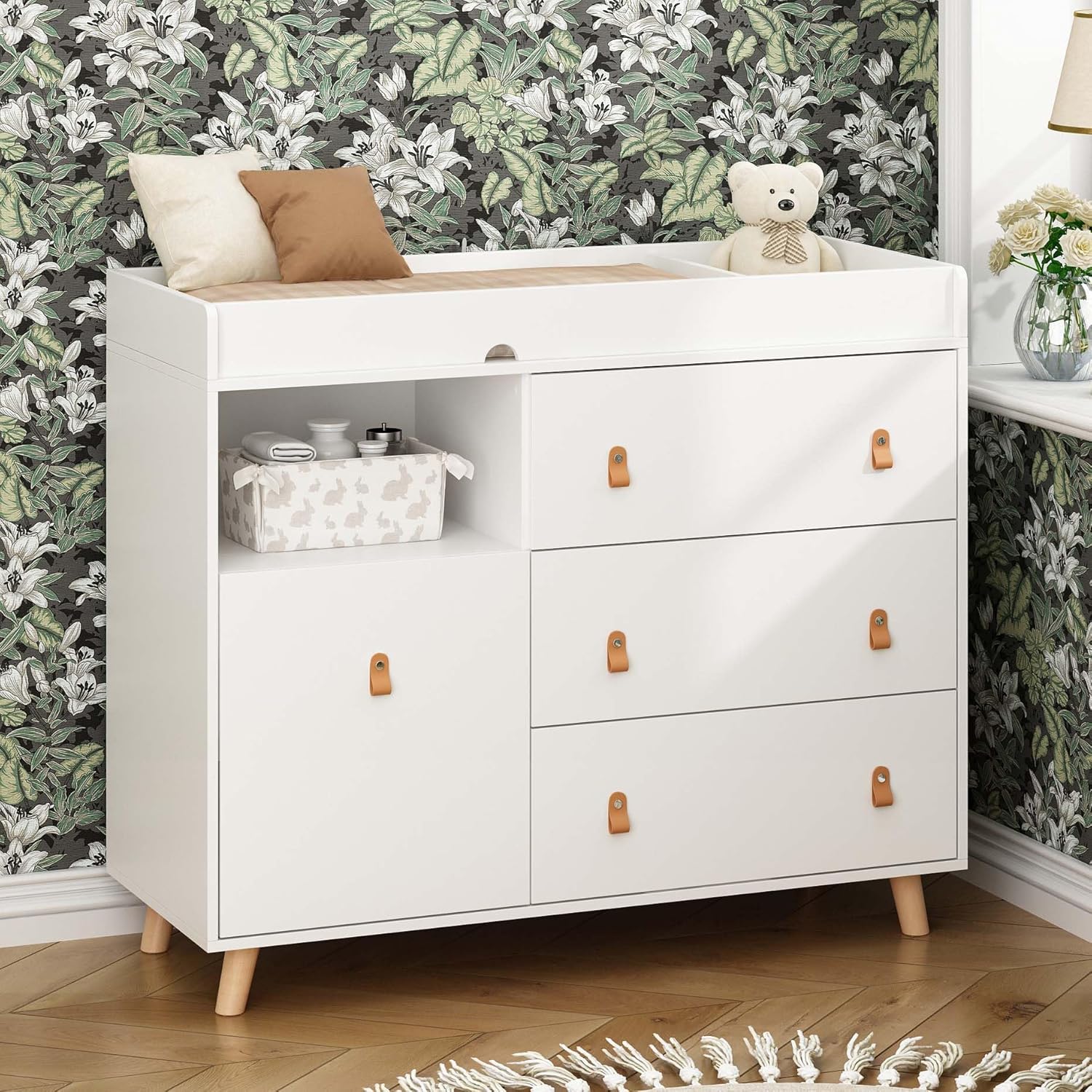 Baby Dresser Changing Table wi - đánh giá và giá Baby Nursery Laundry Basket