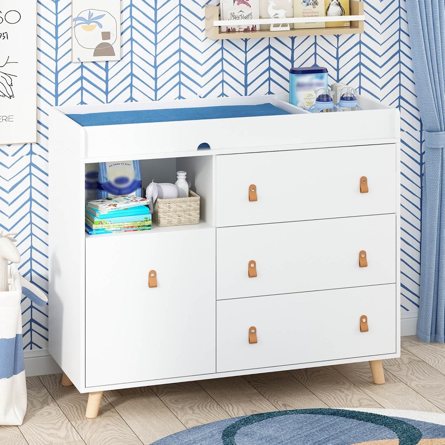 Baby Dresser Changing Table wi - đánh giá và giá Baby Nursery Laundry Basket