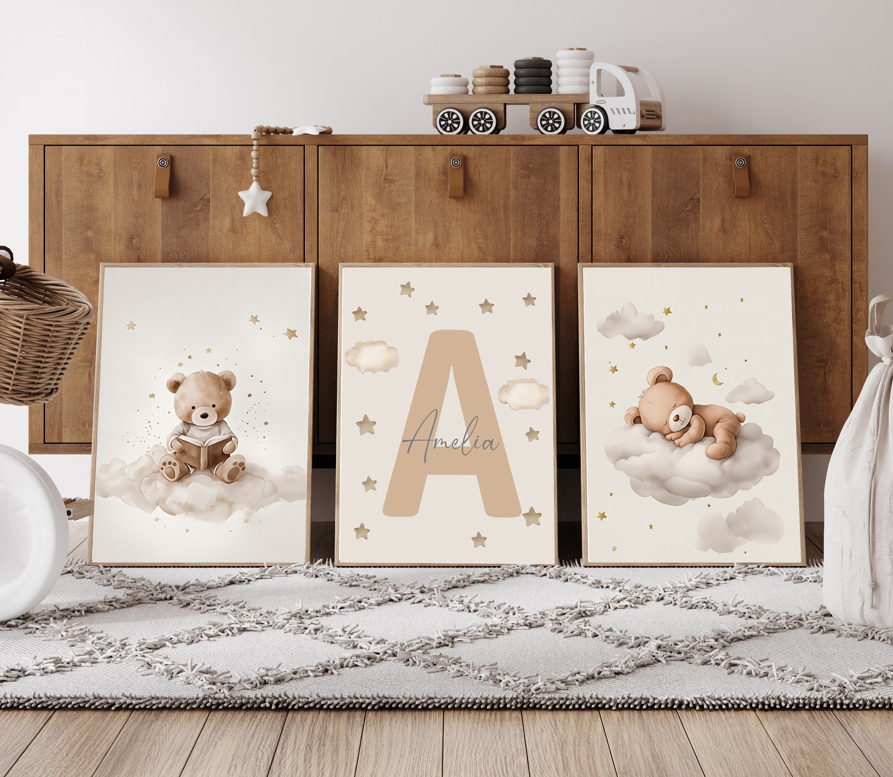 3pcs/set Bohemian Teddy Bear A - đánh giá và giá Baby Nursery Decor